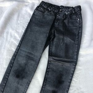 👖 Black Jeans with silver shimmer - Girls 6X 💕